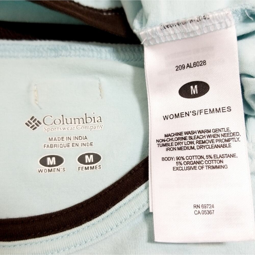Columbia blue long sleeve floral crew neck top M - Picture 6 of 6